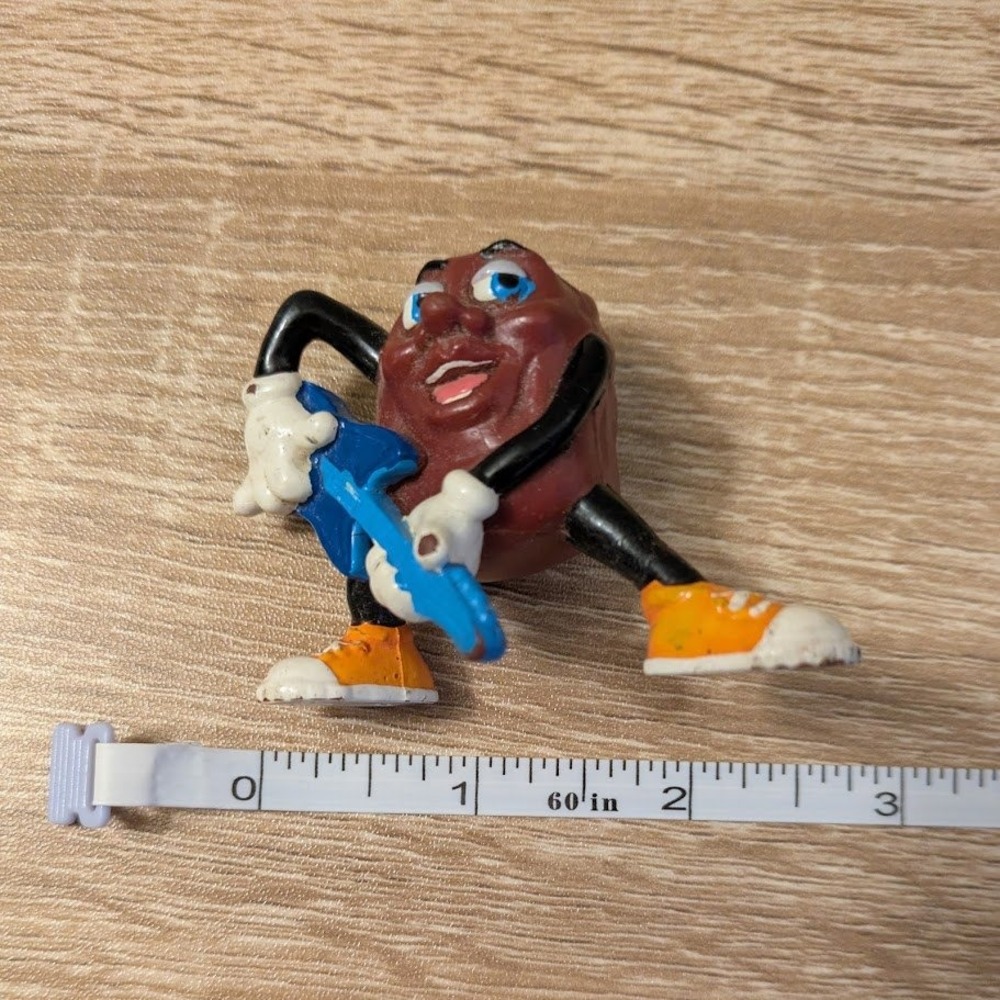 VTG California Raisins 1988 PVC Figure Blue Electric Guitar Applause 2" - Picture 10 of 10